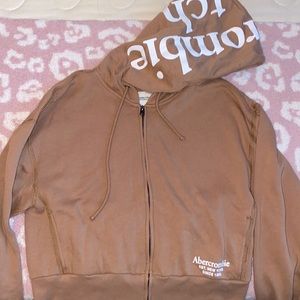 Abercrombie Womens Cropped Zip-Up